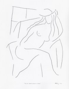 Mujer Reclinada en Sofa