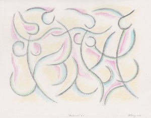 Graphite and colored pencils